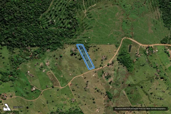 Imagem de satélite de LOTE 39B-REMANESCENTE, GLEBA 35 ? PAD. BURAREIRO - 001 em Monte Negro - RO
