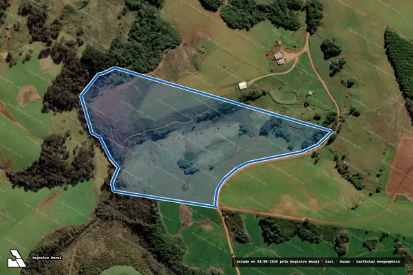 Imagem de satélite de fazenda Entrada do Marombas - Parte 1 em Campos Novos - SC