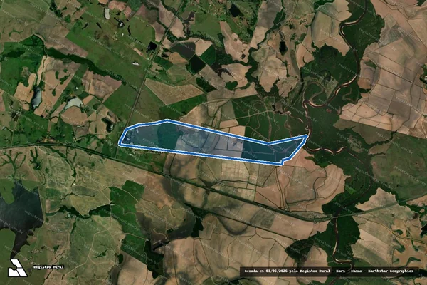 Imagem de satélite de Granja Da Palma - Parte 1 em São Vicente do Sul - RS