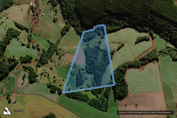 Imagem de satélite de Quinhão nº 01, do Bloco nº 03, Imóvel Fazenda Laranjeiras - Parcela 1 em Laranjeiras do Sul - PR