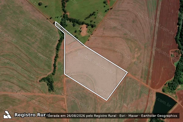 Imagem de satélite de FAZENDA CERRADINHO E MORRINHOS - GLEBA 01 - Gleba 02 em Prata - MG
