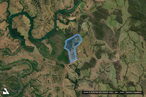 Imagem de satélite de FAZENDA CACHOEIRA DAS MOITAS - PARTE 1 em Ipameri - GO