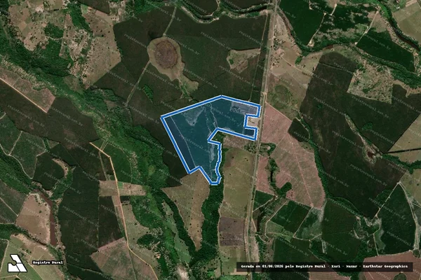 Imagem de satélite de FAZENDA BOM JARDIM - única em Caravelas - BA
