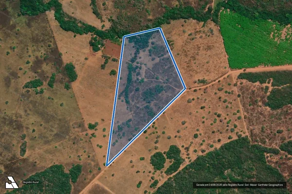 Imagem de satélite de FAZENDA BOA ESPERANÇA - PARTE DO LOTE Nº 38 E PARTE DO LOTE Nº 43, DO LOTEAMENTO SANTA LUZIA - FAZENDA BOA ESPERANÇA ? PARTE B -  PARTE DO LOTE Nº 38 E PARTE DO LOTE Nº 43, DO LOTEAMENTO SANTA LUZIA em Palmeirópolis - TO
