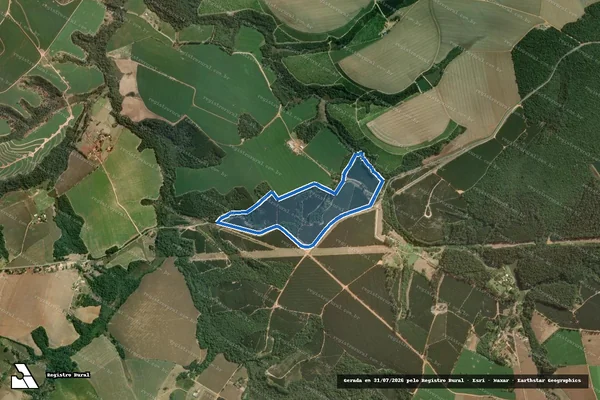 Imagem de satélite de Fazenda Santa Rosa VIII - Parte 1 em Capão Bonito - SP