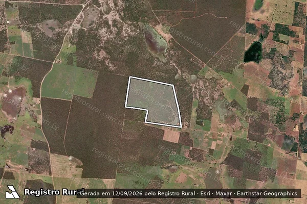 Imagem de satélite de FAZENDA JAGUARE - Parte 1 em Palmas de Monte Alto - BA