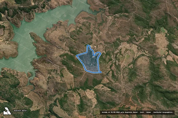 Imagem de satélite de Fazenda Confins "Lugar denominado, "Córrego Grande ou Furnas" - Parcela 1 em Coromandel - MG