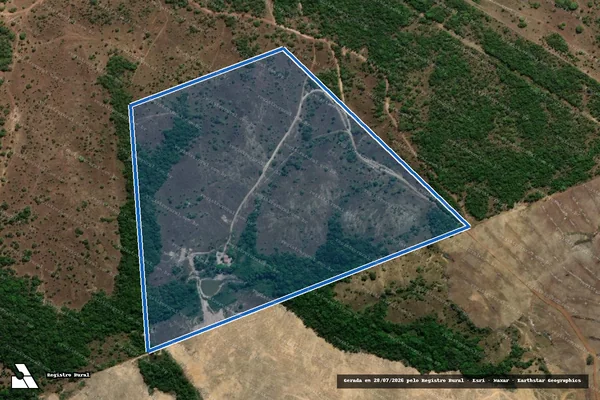 Imagem de satélite de FAZENDA POÇO AZUL - Gleba 01 em Dois Irmãos do Tocantins - TO