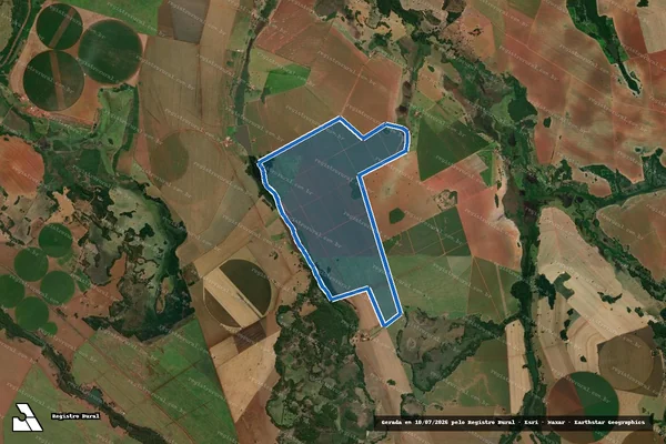 Imagem de satélite de FAZENDA PARAÍSO DO RIO DOS BOIS, DEN. SÃO JOSÉ - Parte 1 em Vicentinópolis - GO