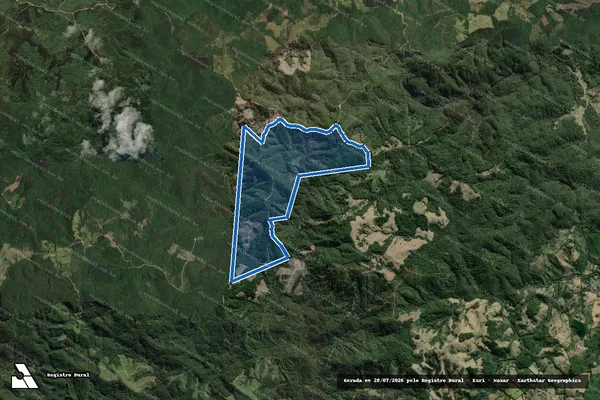 Imagem de satélite de FAZENDA CARATUVA - Matrícula 5927 em Castro - PR