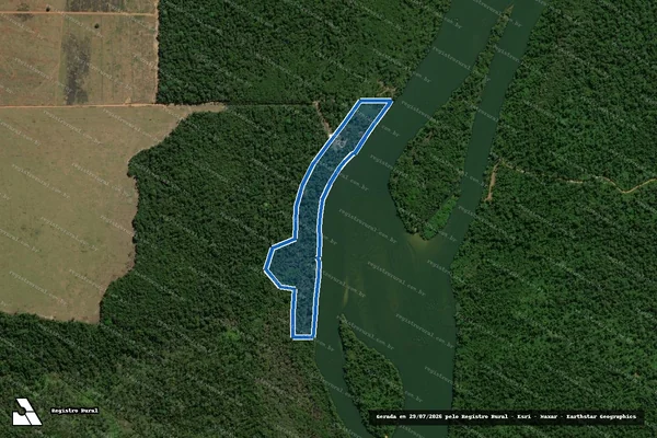 Imagem de satélite de Fazenda 3G - Area Atingida  - Matrícula 13.479 em Itaúba - MT