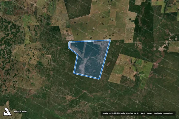 Imagem de satélite de Parte Norte da Fazenda Taboco Quinhão Nº 04 - Fazenda Taboco - Área Desmembrada - Gleba "C" em Aquidauana - MS