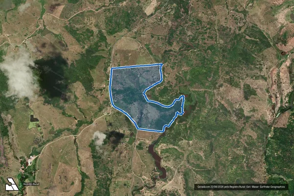 Imagem de satélite de FAZENDA SÃO BERNARDO  - Parte 1 em Crisólita - MG