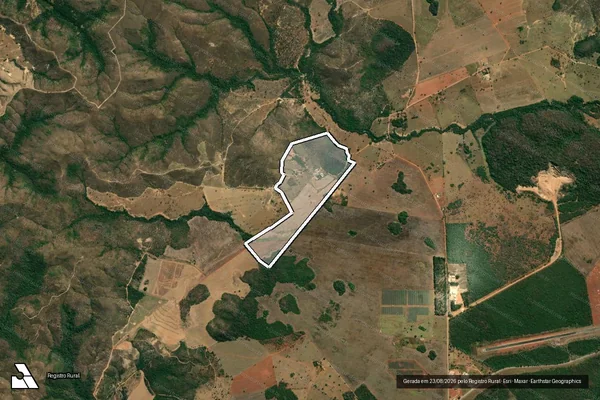 Imagem de satélite de Fazenda Santa Bárbara lugar Barrocão - Parte 2 em Vazante - MG