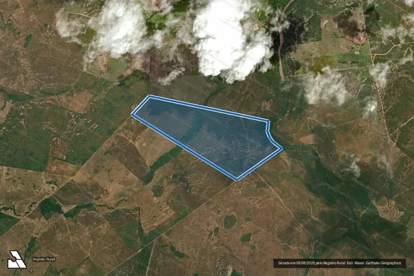 Imagem de satélite de P.A CACHOEIRA, LOTE 21 - 001 em Sandolândia - TO