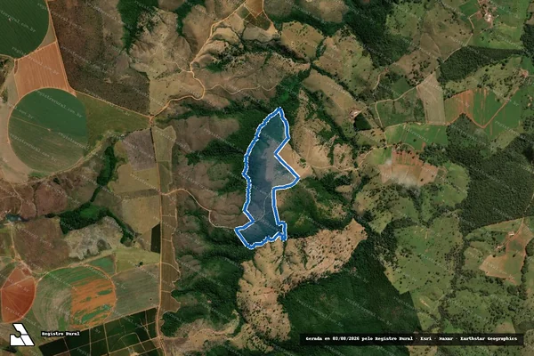 Imagem de satélite de FAZENDA MATO DOS FERREIRAS LUGAR DENOMINADO CAPIM NOVO - Gleba A em Serra do Salitre - MG