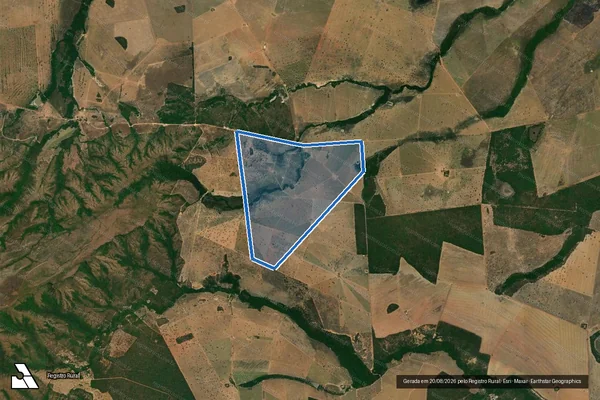 Imagem de satélite de FAZENDA VALE DA SERRA - Parte 1 em Araguaiana - MT