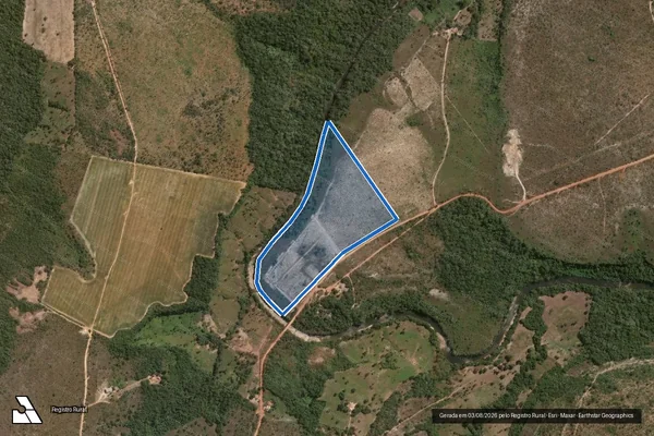 Imagem de satélite de Parte do lote 16D/1, Parte do Lote 16 do Loteamento Área Excedente Morro Limpo, Gleba. 2 - 3ª e 4ª Etapas e Piabanha, Gleba 1 ?  - Parte 1 em Rio Sono - TO