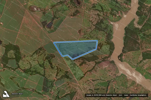 Imagem de satélite de FAZENDA BARROSO OU ENGENHO BARROSO - 001 em Uruaçu - GO