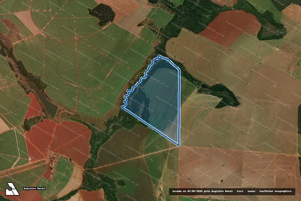 Imagem de satélite de Fazenda Bonito - Parte 1 em Paraíso das Águas - MS