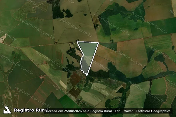 Imagem de satélite de Fazenda Aroeira - Parte 1 em Aral Moreira - MS