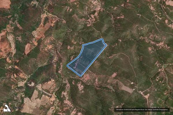 Imagem de satélite de FAZENDA CAPÂO ? Parte 01 - Parte 2 ? GLEBA 02 em Virgem da Lapa - MG