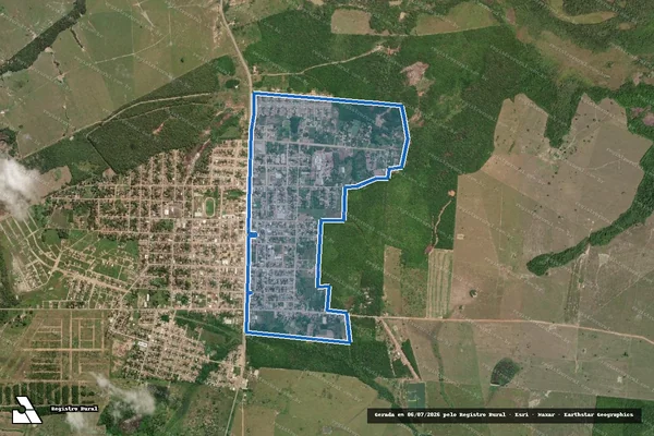 Imagem de satélite de Perímetro Urbano – Mucajaí