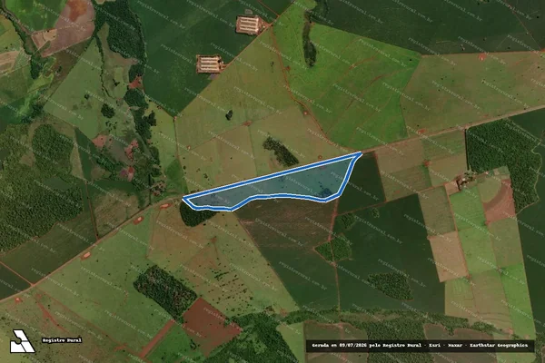 Imagem de satélite de Fazenda Ibú - Parte 2 em Laguna Carapã - MS