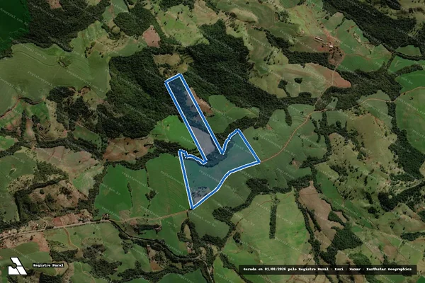 Imagem de satélite de LOTE Nº 9-B - LOTE Nº 9-B1-A em Luiziana - PR