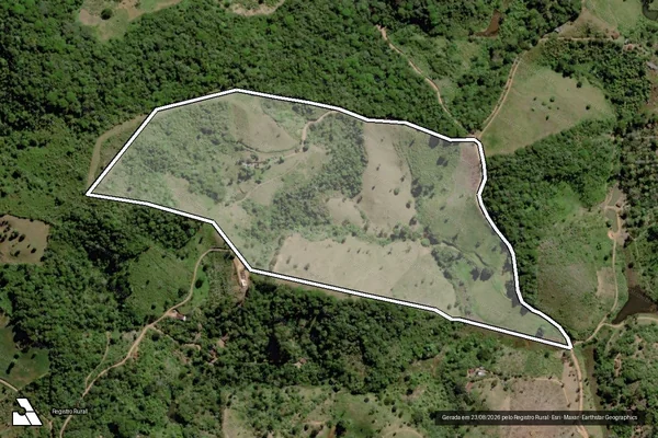 Imagem de satélite de FAZENDA SERRA DO LUAR  - Parte 1 em Ubaíra - BA