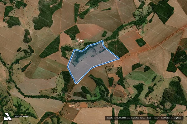 Imagem de satélite de FAZENDA CACHOEIRA - GLEBA 04 em Orizona - GO