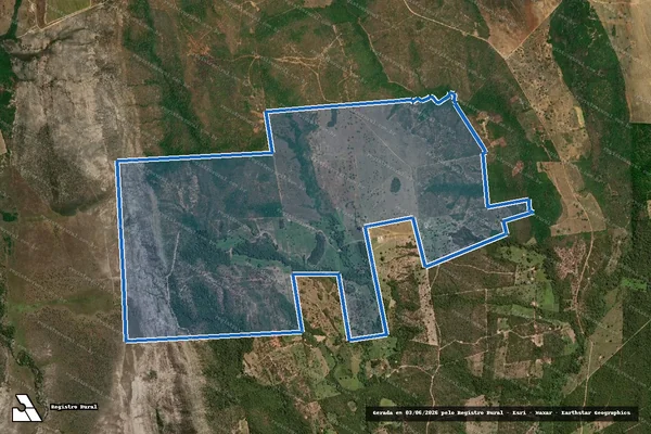 Imagem de satélite de FAZ. MALHADÃO (PT LT 10, 11, 12 E LT 33, 34, 35, 35A, 37, 38 e 39) Lotº. Mª Serra - Parte 1 em Porto Alegre do Tocantins - TO