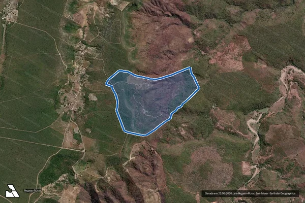 Imagem de satélite de Fazenda  Córrego Tamboril - Parcela 1 em Araçuaí - MG