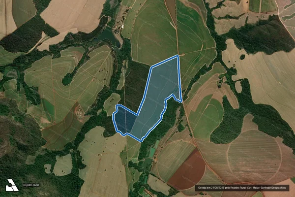 Imagem de satélite de Fazenda São Sebastião do Barreiro - Matricula13627 Gleba F em Tambaú - SP