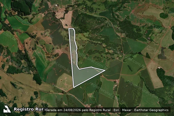 Imagem de satélite de IMOVEL MARILIA - Matrícula 22034 em Honório Serpa - PR