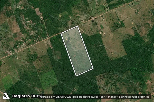 Imagem de satélite de PA 1º DE MARÇO - LOTE 255 - Parte 1 em São João do Araguaia - PA