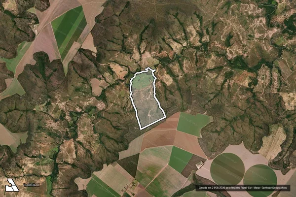Imagem de satélite de FAZENDA SÃO VICENTE OU SANTA TEREZA DENOMINADA SÃO BENTO III - 001 em Buritis - MG
