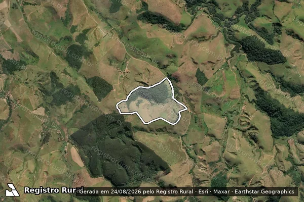 Imagem de satélite de FAZ IRMAOS CRISTIANO E GRAZIELA - GLEBA A em Cachoeira Paulista - SP