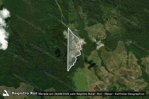 Imagem de satélite de Lote 93, Linha 155, Setor 12, Gleba Corumbiara - Lote 93B-1 em Vilhena - RO