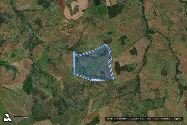 Imagem de satélite de Fazenda Soledade - Matrícula 20.122 em Carneirinho - MG