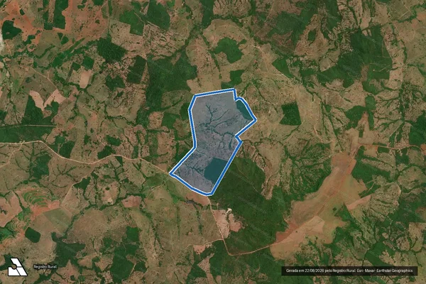 Imagem de satélite de FAZENDA MACACOS, LUGAR DENOMINADO VERTENTE RICA E CAPÃO DO LOBO / ÁREA DESMEMBRADA 2 - ÁREA DESMEMBRADA 2 em Morrinhos - GO