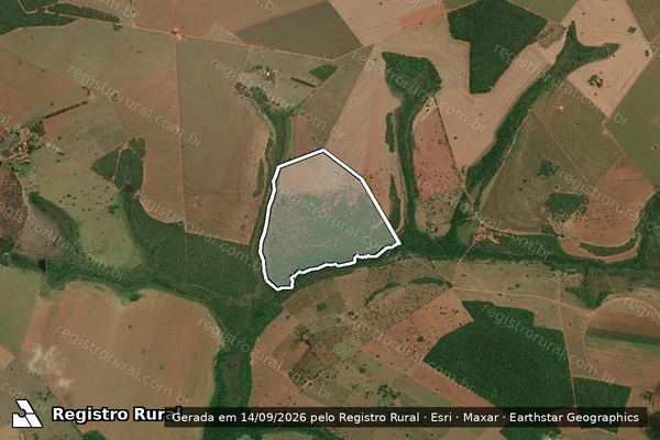 Imagem de satélite de FAZENDA PANTANAL - FAZENDA PANTANAL em Monte Alegre de Minas - MG