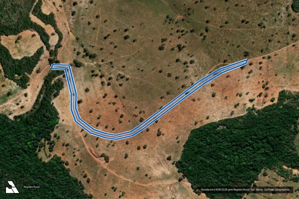 Imagem de satélite de FAZENDA MORRO BONITO - Gleba C ? Estrada Municipal PX-60 em Poxoréu - MT