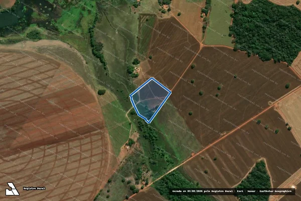 Imagem de satélite de FAZENDA SUMIDOURO - GLEBA 7 em Indiara - GO