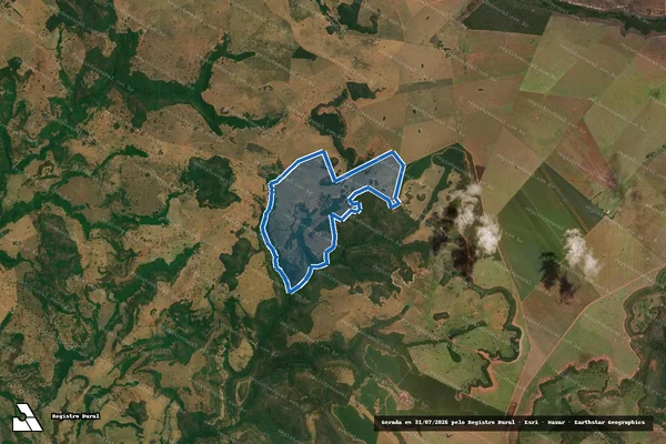 Imagem de satélite de FAZENDA SERRA AZUL / Gleba 1 em Inocência - MS