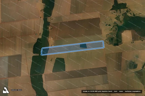 Imagem de satélite de Fazenda Nossa Senhora Aparecida - Mat. 41262 em Diamantino - MT