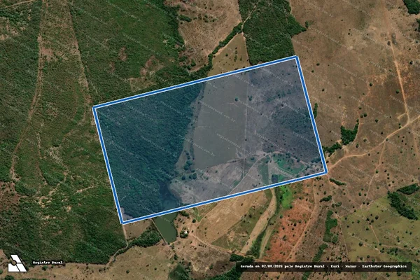 Imagem de satélite de FAZENDA BOM JARDIM - FAZ. BOM JARDIM - LOTE N° 36-C, PARTE DO LOTE N° 36, LOTEAMENTO ANGICAL N° 06 em Dueré - TO