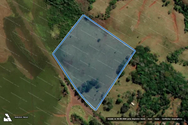 Imagem de satélite de FAZENDA ESTRELA - GLEBA ? F em Santa Maria do Oeste - PR
