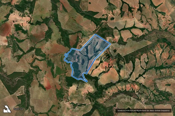 Imagem de satélite de FAZENDA AGROPECUARIA SÃO SEBASTIÃO II - Parte 1 em Caiapônia - GO