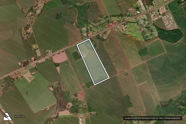 Imagem de satélite de PARTE DOS LOTES Nº 240, 241, 242, 243, 264 E 265 - GLEBA A em Santa Terezinha de Itaipu - PR